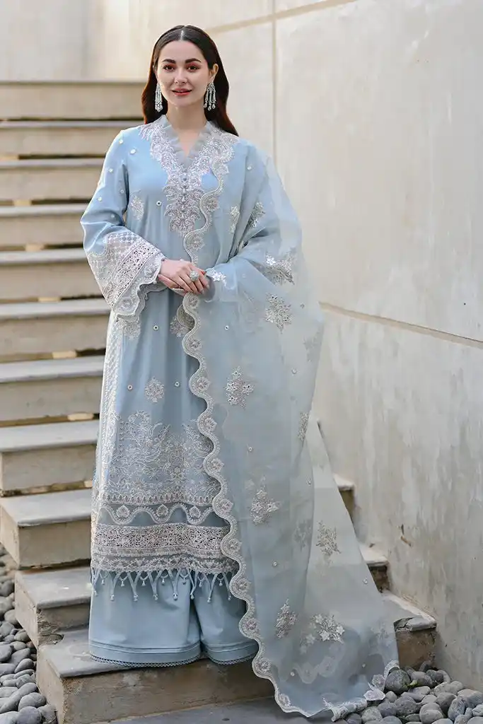 Blue Dress in Kameez Trouser Style